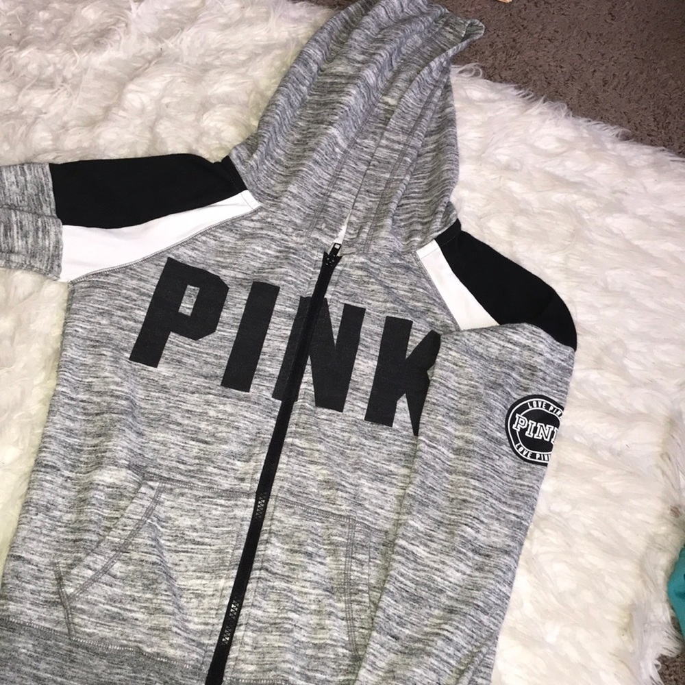 PINK grey full zip